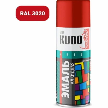Эмаль универсальная рубиново-красный "KUDO" RAL 3003 KU-03003