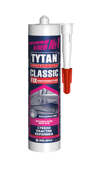 Клей  монтажный "Tytan Professional" Classic Fix  прозрачный 310мл (12)