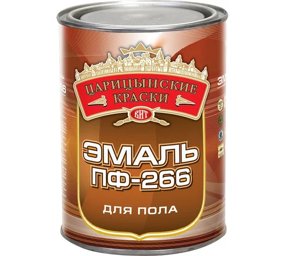 Эмаль для пола ПФ-266 красно-коричневая быстросохнущая ВИТ color 0,8кг