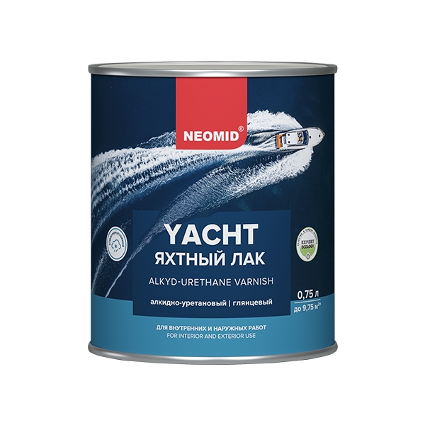 Лак яхтный глянцевый алкидно-уретановый "Неомид-HS" 2л (6)