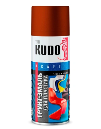 Грунт-эмаль для пластика коричневая "KUDO" KU-6011