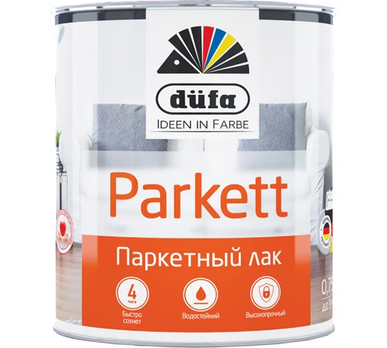 Лак паркетный полуматовый "Dufa PARKETT"  0,75л (3)