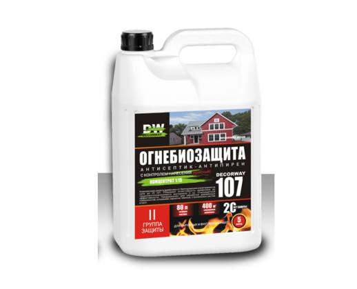 Огнебиозащита 2гр. с индикатором 107 "DECORWAY"  10л. концентрат 1:15