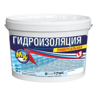 Гидроизоляция универсальная полиакриловая мастика "Строймастер" 5кг (1)