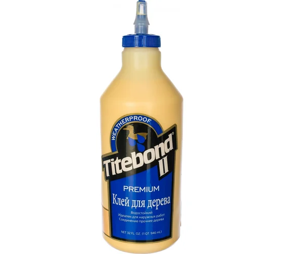 Клей для дерева TITEBOND 5005 влагостойкий, II Premium Wood Glue, 946мл