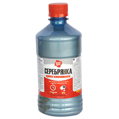Краска антикоррозионная защитная "Серебрянка" 0,5л (пэт) BITUMAST  (20шт) (на битуме)