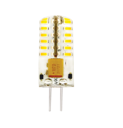Лампа светодиодная 2,5W G4 6000K 12V AC/DC силикон 10*35mm (LED PREMIUM G4-12V-2,5W-WW SL) Включай