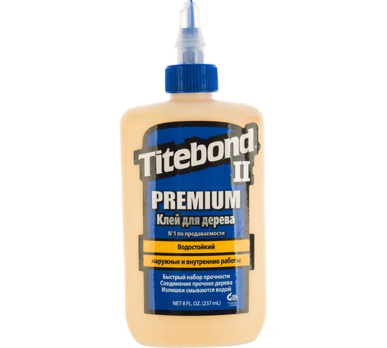 Клей для дерева TITEBOND 5003 влагостойкий, II Premium Wood Glue, 237мл (12)
