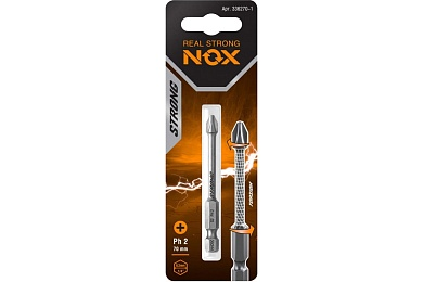 Бита С6,3 Ph2-70мм на карте (1 шт/кор) "Nox" 336270-1