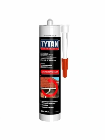 Герметик Tytan Professional для кровли и водостоков силиконовый нейтральный прозрачный 310мл