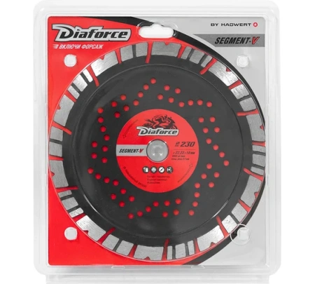 Диск алмазный "Diaforce Segment-V Basik" 230*22.23*14*2.7 мм сухой срез 505230V