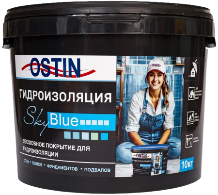 Гидроизоляция универсальная полиакриловая мастика OSTIN 10 кг