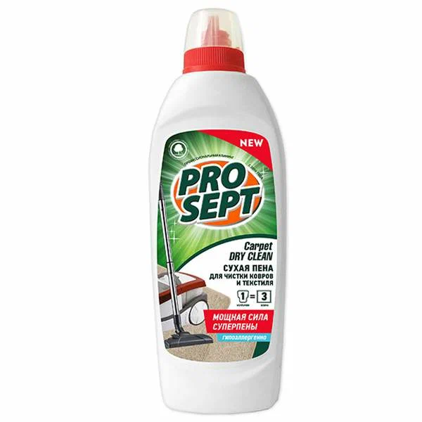 Шампунь для сухой чистки ковров и текстильных изделий"PROSEPT CARPET DRYCLEAN" концентрат 0,5л.
