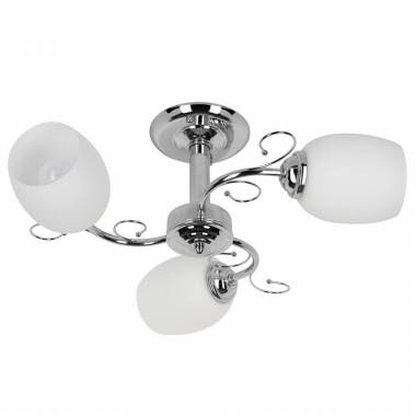 Люстра потолочная RIMINI Modern 118/3 3хЕ27, 440х440х200мм, металл, хром Ritter