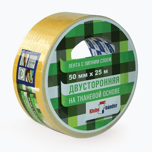 50*10PVC Двухсторонняя тканевая лента 50ммх 10 м без и/у Klebebander/36/6