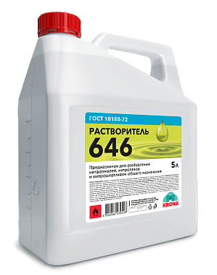 Растворитель 646 KRONA ГОСТ 5 л (4)