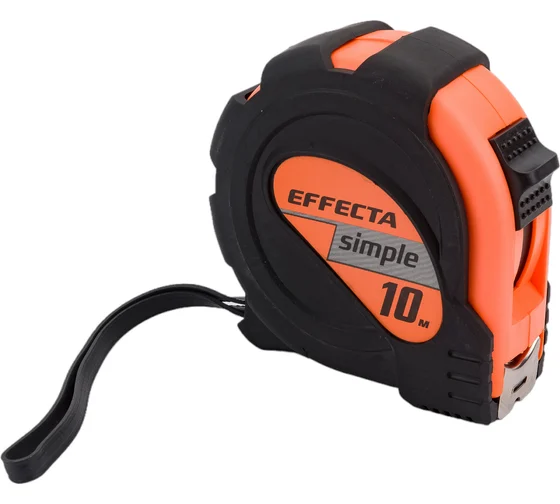 Рулетка Effecta Simple 10м/25мм   570125 (6 шт/кор)