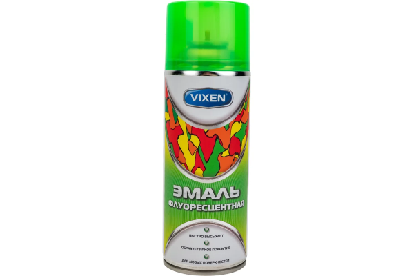 Эмаль флоуресцентная зеленая аэрозоль 520мл (12) (VX-54005)