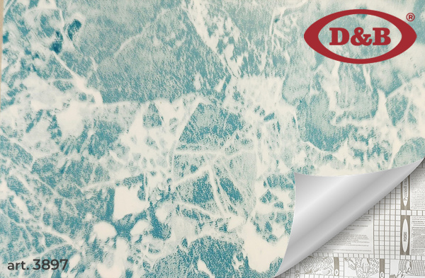 3897 Пленка самоклеящаяся D&B 0,45*8м  мрамор голубой  /20