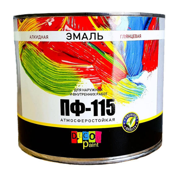 Эмаль голубая ПФ-115 "Dekor paint" 0,8кг