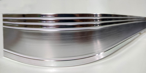 Карниз потолочный 3-х ряд. 2,8м с блендой+повороты "Элегант 7смм" "BroDecor"  №30 Хром  N ССС