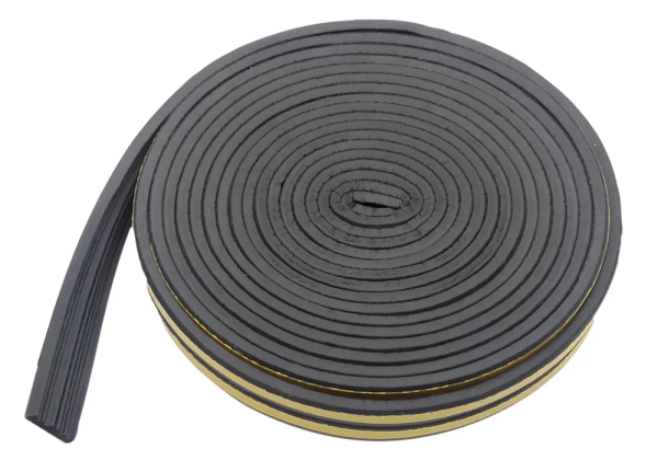 Уплотнитель для окон и дверей D-профиль(резиновый) на клейк.осн. черный,14х12мм, 40м UBL040D2 4Walls