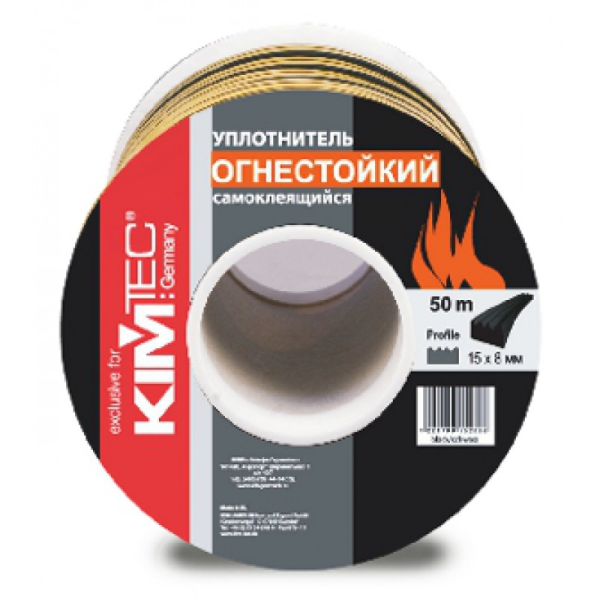 Уплотнитель SD 15х8мм черный "KIM TEC"  (50м)