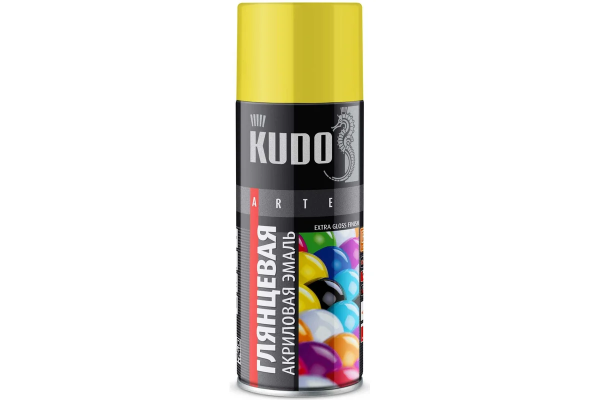 Эмаль акриловая глянцевая желтая "KUDO" KR-022 (12) CCC