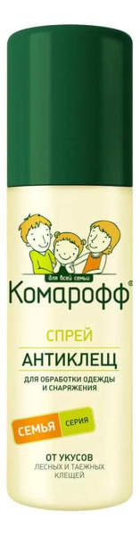 Средство "КОМАРОФФ-антиклещ" спрей 125мл (18)