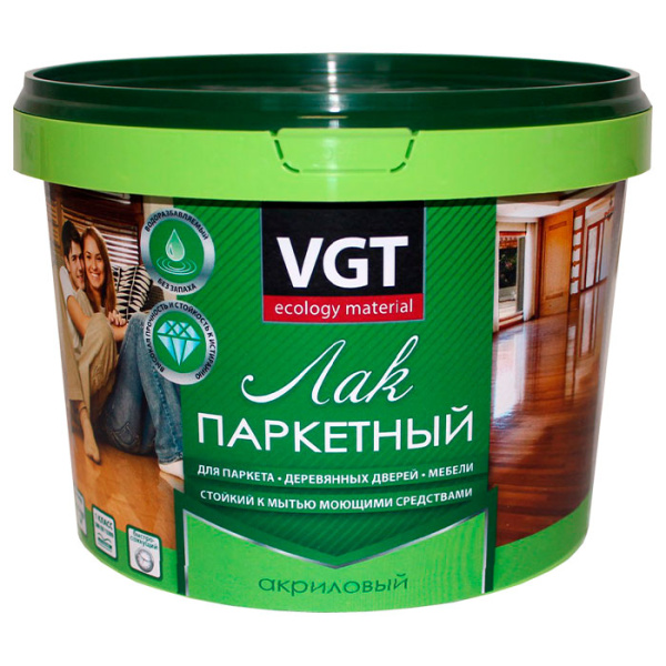 Лак акриловый паркетный глянцевый ВГТ 2,2кг (4)