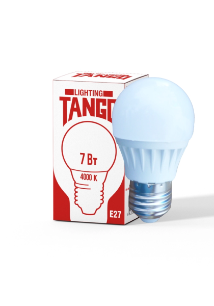 Лампа светодиодная TANGO шарик 7W E27 4000K 220V (TANGO LED G45-7W-E27-W)