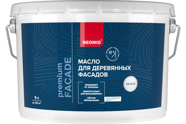 Масло для деревянных фасадов "NEOMID PREMIUM FACADE" белый 2,0л