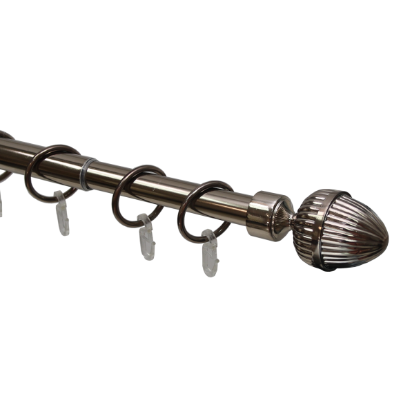 Телескоп.однорядн.карниз, Наконечник Орех, Коньяк, 16/19мм ,160-320см,