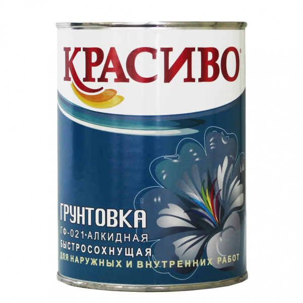 Грунтовка ГФ-021 красно-коричневая "КРАСИВО" 1,8кг (6)