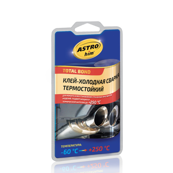 Клей-холодная сварка термостойкий Ас-9315, блистер, 55г (12)