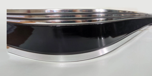 Карниз потолочный 2-х ряд. 2,4м с блендой+повороты "Элегант 7смм" "BroDecor"  №44 венге/хром ССС