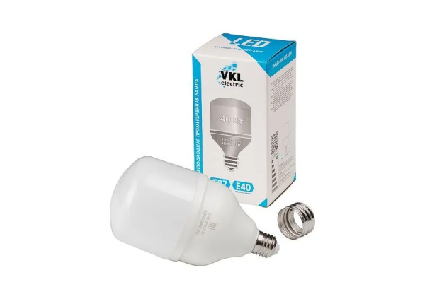 Лампа светодиод. 80W Е27 (VHPLED-80W-E27-6500), 6400Лм 220V 6500K IP20 160 *260  (переходник Е40)