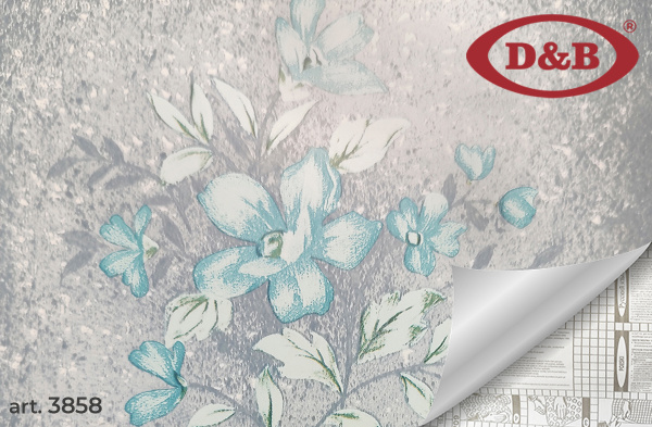 3858 Пленка самоклеящаяся D&B 0,45*8м  кафель голубой  /20