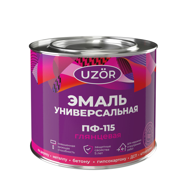 Эмаль кремовая ПФ-115 "UZOR" 1,8кг (6) ССС