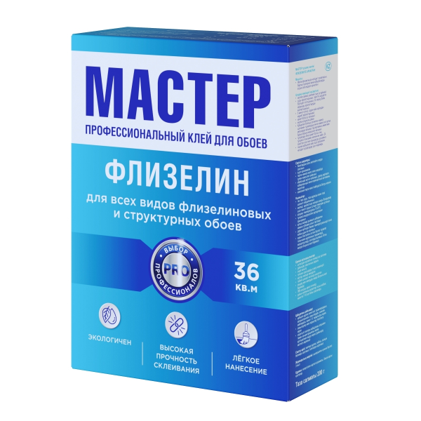 Клей обойный "Мастер" флизелиновый 200г (36)
