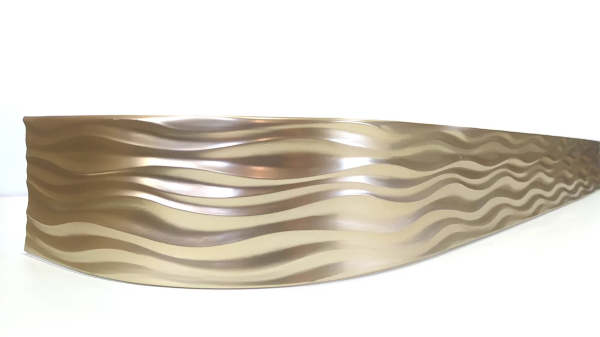 Карниз потолочный 3-х ряд. 3,0м с блендой+повороты "Бриз 70мм" "BroDecor" №341  сатин ССС