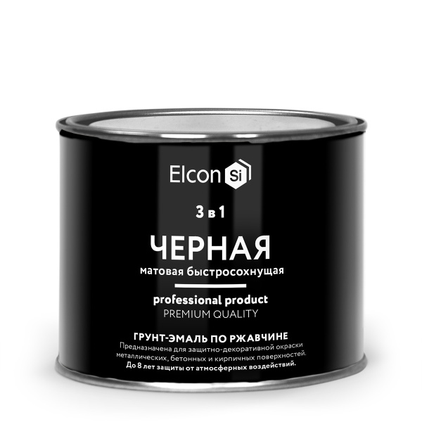 Грунт-эмаль по ржавчине 3в1 "Elcon" желтая матовая 0,4кг 