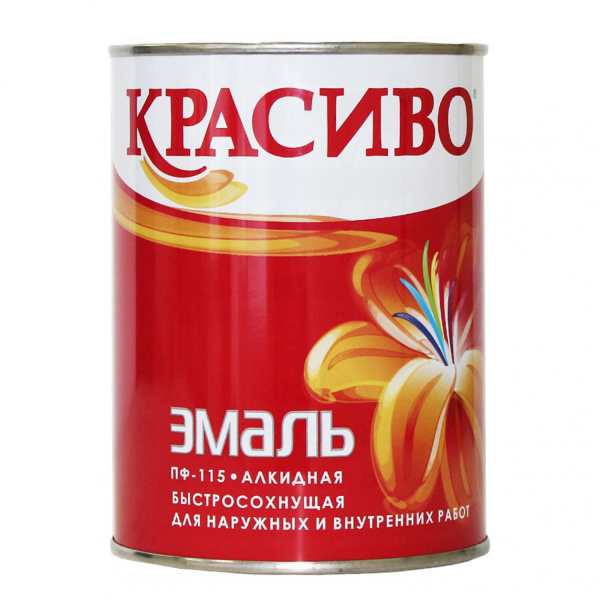 Эмаль вишневая ПФ-115 "Красиво"  2,7кг (6)