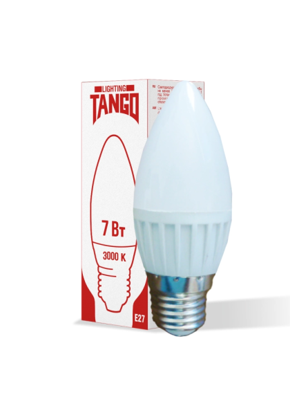 Лампа светодиодная TANGO свеча 7W E27 3000K 220V (TANGO LED C37-7W-E27-N)