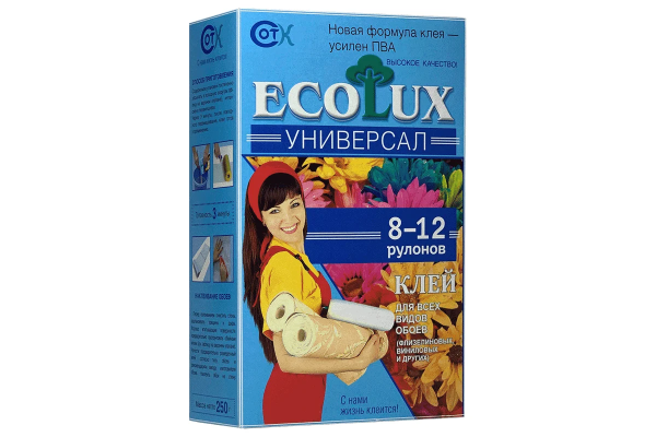 Клей обойный "ECOLUX" универсал 250гр (20)