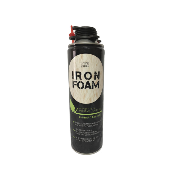 Очиститель монтажной пены "IRONFOAM" 500мл