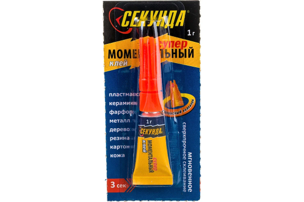 Моментальный клей "СЕКУНДА" 3 г., 12 шт. на листе AVIORA (288)