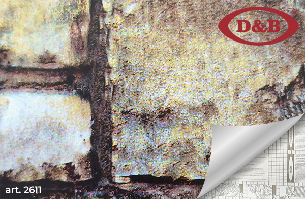 2611 Пленка  самокл. D&B  0.90*8м    каменная кладка серая /6