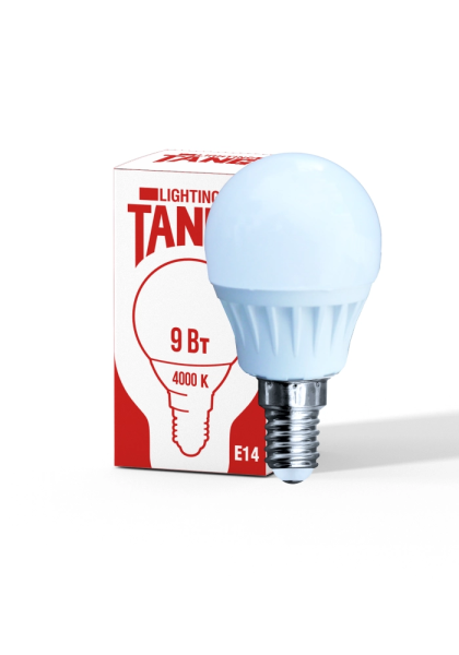 Лампа светодиодная TANGO шарик 9W E14 4000K 220V (TANGO LED G45-9W-E14-W)