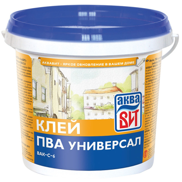 Клей "ПВА" универсал ВАК-С-6 АкваВит 2кг (6)